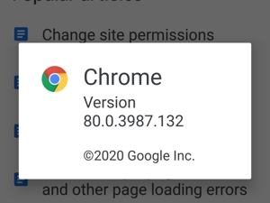 Chrome version...